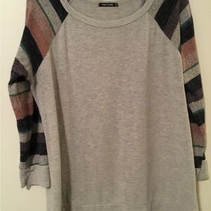 Pink Clover Plus Size Heather Gray Knit Top